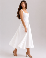 Anara | Square Neck Flowing Maxi Dress