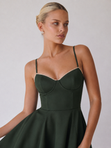 Solenne | Structured Bustier Midi Dress