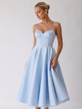 Solenne | Structured Bustier Midi Dress