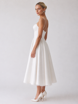 Solenne | Structured Bustier Midi Dress