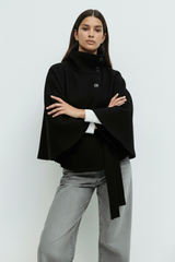 Amber | Belted Cape Jacket