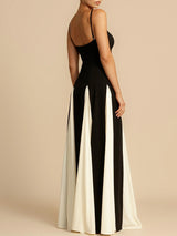 Charlotte | Block Silk Maxi Dress