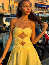 Priya | Golden Rings Mini Dress