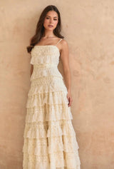 Seraphina | Lace Tiered Maxi Dress