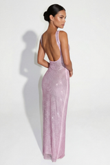 Brielle | Rhinestone Mesh Maxi Dress