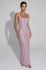 Brielle | Rhinestone Mesh Maxi Dress