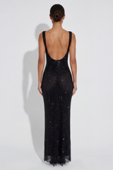 Brielle | Rhinestone Mesh Maxi Dress