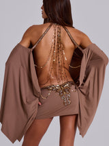 Serena | Embellished Backless Mini Dress