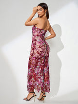 Dahlia | Floral Sequin Maxi Dress