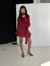 Zephyra | Dark Red Mini Dress