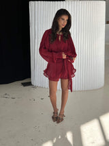 Zephyra | Dark Red Mini Dress