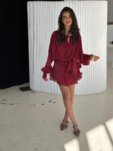 Zephyra | Dark Red Mini Dress