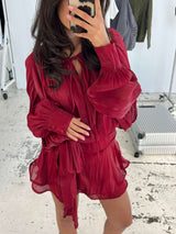 Zephyra | Dark Red Mini Dress