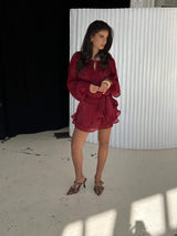 Zephyra | Dark Red Mini Dress