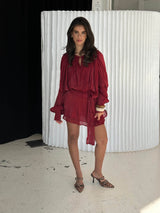 Zephyra | Dark Red Mini Dress