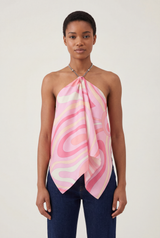 Tamsyn | Printed Halter Top