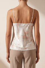 Evadne | Floral Lace Trim Cami Top