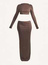Selene | Embellished Two Piece Maxi Set