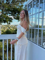 Paula | Ruffled Top with Maxi Skirt Boho Set