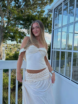 Paula | Ruffled Top with Maxi Skirt Boho Set