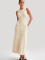 Fiona | Knit Sleeveless Maxi Dress