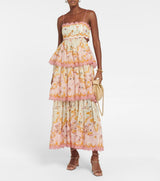 Eloise | Floral Tiered Scallop Midi Dress