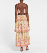 Eloise | Floral Tiered Scallop Midi Dress