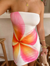 Maya | Frangipani Print Mini Dress