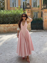 Romina | Plaid Print Midi Dress