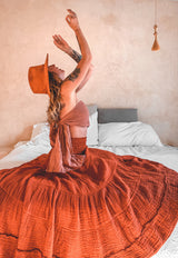 Hadley | Tiered Cheesecloth Maxi Skirt