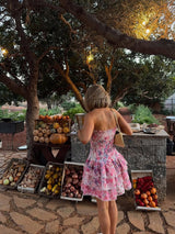 Cecilia | Strapless Floral Dress