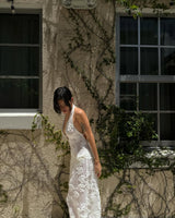 Arlene | Hanging Neck Sleeveless Maxi Dress
