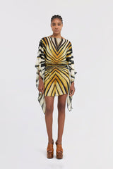 Jessa | Tiger Print Kaftan Mini Dress