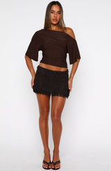 Kendall | Fringe Knit Mini Skirt