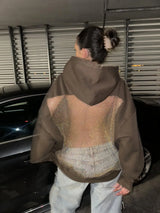 Maya | Mesh Back Oversized Hoodie