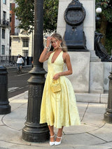 Esmeralda | Halter Sleeveless Midi Dress