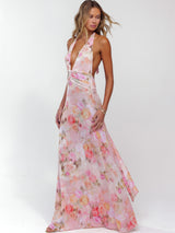 This is an image of Chelsea Maxi Dress in Aspen - RESA featuring a model wearing the dress