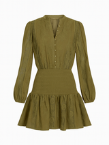 Chloe | Embroidered Smocked Mini Dress