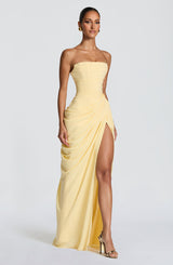 Goldie | Strapless Draped Maxi Dress