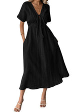 Elspeth | Tie-Front Midi Dress