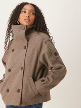 Talia | Cropped Wool Trench Coat