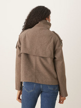 Talia | Cropped Wool Trench Coat