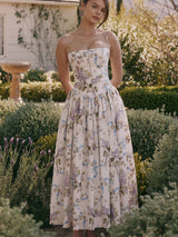 Elodie | Floral Corset Maxi Dress
