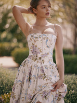 Elodie | Floral Corset Maxi Dress