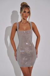Petra Mini Dress - Silver Dress Babyboo Fashion Premium Exclusive Design