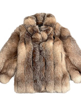 Kashani Men's Full Natural Arctic Red Fox 3/4 Fur Coat - Dudes Boutique