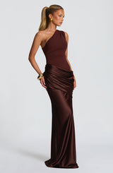 Brooke | One Shoulder Satin Maxi Dress