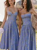Elodie | Floral Corset Maxi Dress