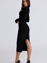 Elena | Sculpted Midi Dress