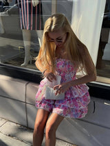 Cecilia | Strapless Floral Dress